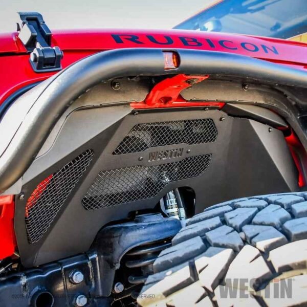 Westin 07-18 Jeep Wrangler JK Inner Fenders - Front - Textured Black - Image 8