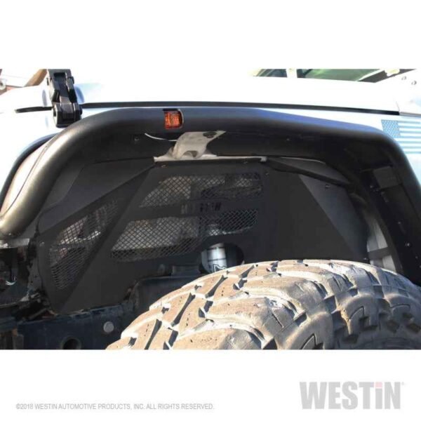 Westin 07-18 Jeep Wrangler JK Inner Fenders - Front - Textured Black - Image 9