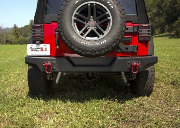 Rugged Ridge Spartan Rear Bumper Full Width 07-18 Jeep Wrangler JK - Image 6