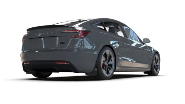Rally Armor 2024 Tesla Model 3 Highland Black UR Mud Flap Dark Grey Logo - Image 2