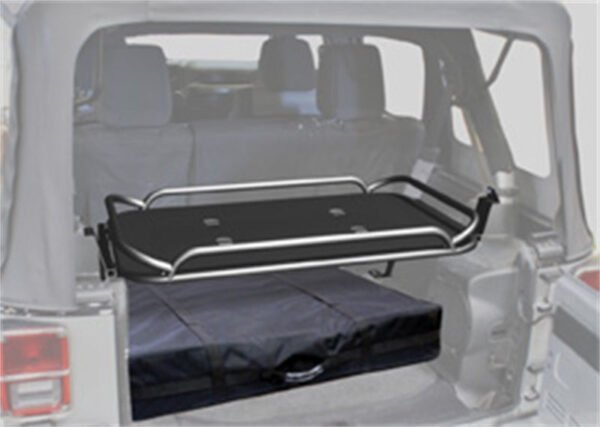 Rampage 2007-2018 Jeep Wrangler(JK) Rear Sport Rack - Black - Image 3