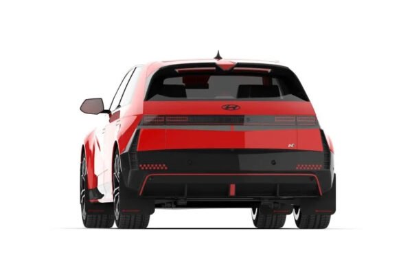 Rally Armor 2025+ Hyundai Ioniq 5 N Black Mud Flap w/ Metallic Black Logo - Image 4