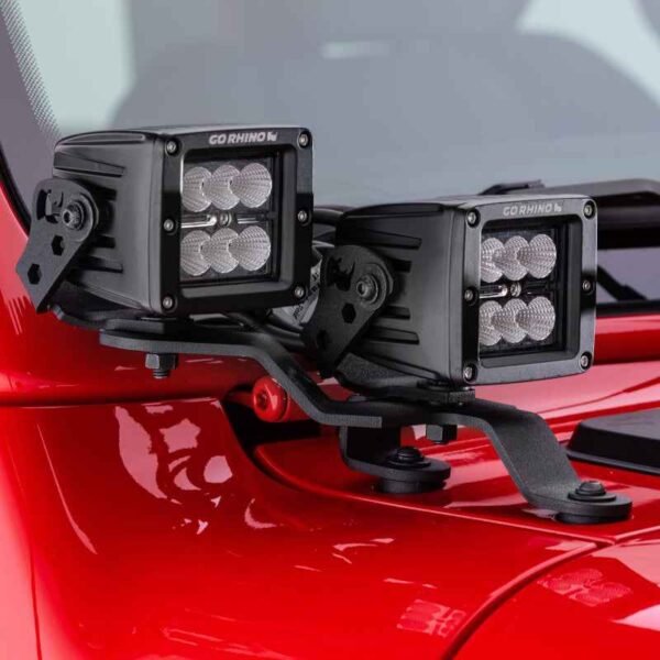 3-Inch Go Rhino LED Cube Lights - Set of Four Black - Image 6
