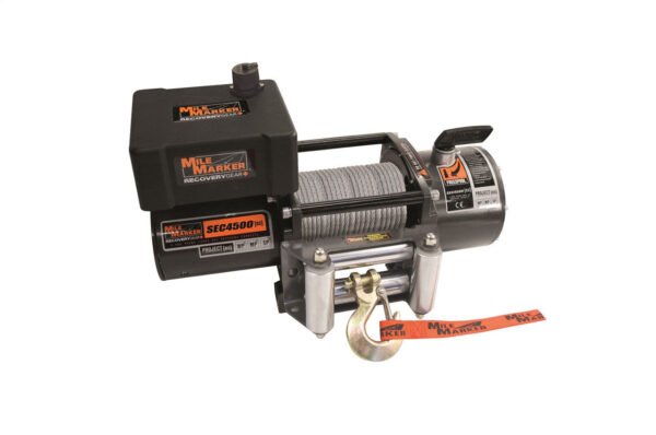 76-50115BW Milemarker Trailer Winch W/Plt&Strap - Image 2