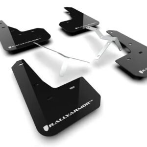 Rally Armor 23-24 Acura Integra + Integra A-Spec Black UR Mud Flap W/White Logo (No Drilling Req.)