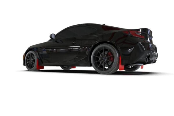 Rally Armor 2022+ Subaru BRZ / 2022+ Toyota GR86 Red UR Mud Flap w/ White Logo - Image 4