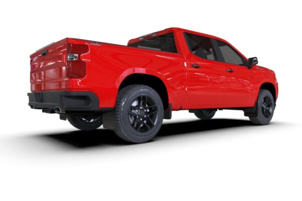 Rally Armor 19-24 Gen 4 Chevy Silverado 1500 Black UR Mud Flap Metallic Black Logo - Image 3