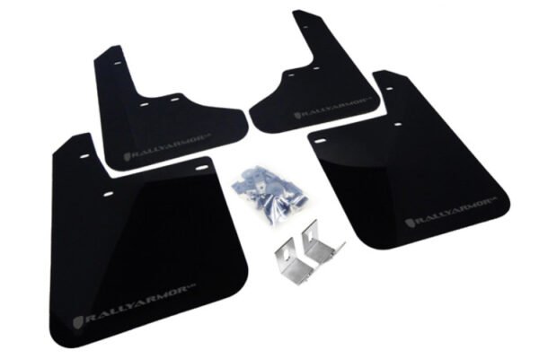 Rally Armor 1993-2001 Subaru Impreza UR Black Mud Flap w/ Grey Logo - Image 3
