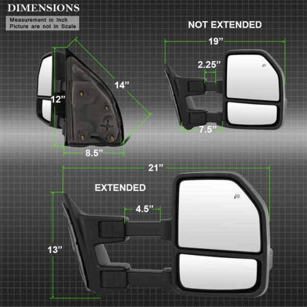 xTune 99-07 Ford Super Duty Heated LED Signal Power Mirrors - Smk (Pair) (MIR-FDSD99S-G4-PW-SM-SET) - Image 4