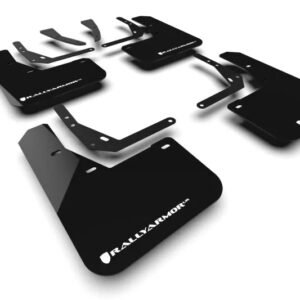 Rally Armor 2024 Hyundai Kona EV Black UR Mud Flap - White Logo
