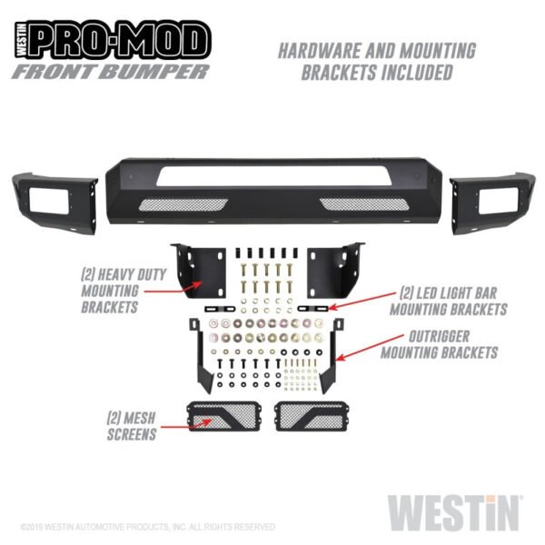 Westin  2019 Dodge Ram 1500 ( Excludes 1500 Classic & Rebel Models )  Pro-Mod Front Bumper - Image 2