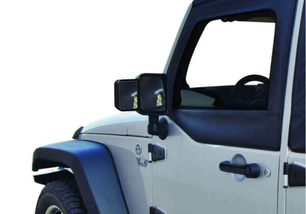 Rampage 2007-2018 Jeep Wrangler(JK) Mirror Extensions - Black - Image 2