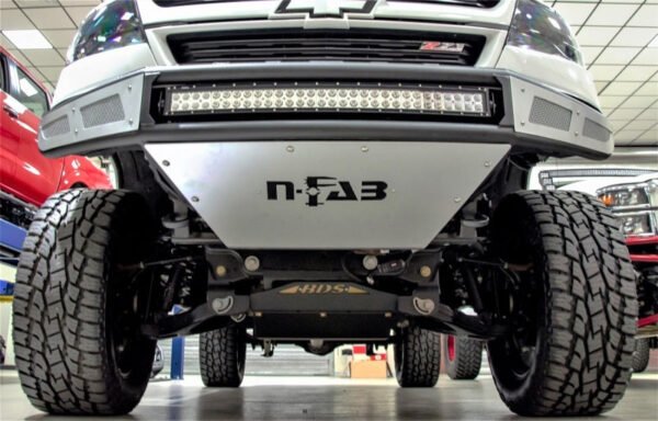 N-Fab M-RDS Front Bumper 15-17 Chevy Colorado - Tex. Black w/Silver Skid Plate - Image 9
