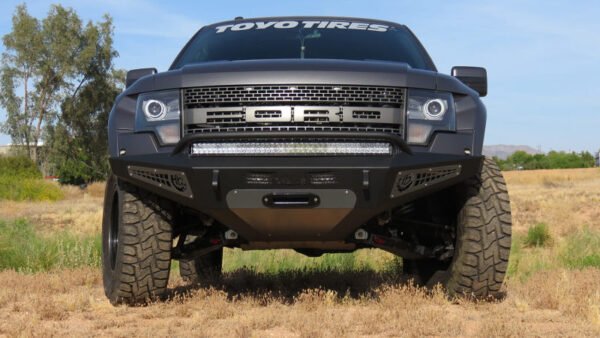 Addictive Desert Designs 10-14 Ford F-150 Raptor HoneyBadger Front Bumper w/ Winch Mount - F017275050103 - Image 4