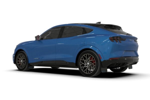 Rally Armor 21-24 Ford Mustang Mach-E/GT/Rally Black UR Mud Flap w/Dark Grey Logo - Image 4