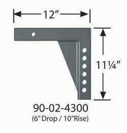 90-02-4300 Equal-i-zer Weight Distribution Hitch Shank 12 Inch Shank