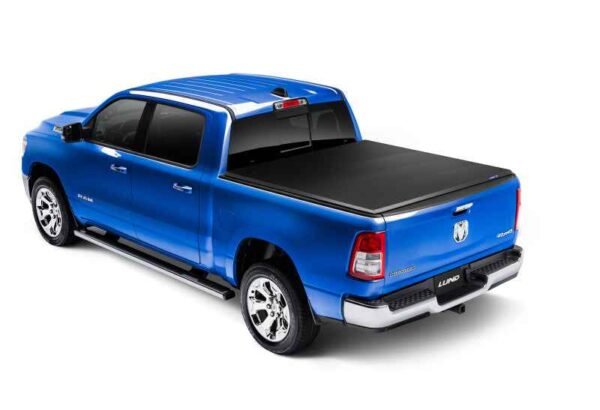 Lund 2019 RAM 1500 (5.5ft Bed w/o RamBox Cargo Mgmt) Genesis Tri-Fold Tonneau Cover - Black - Image 3