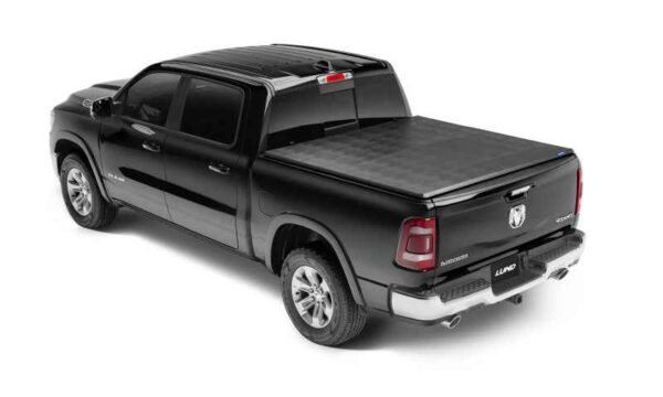 Lund 2019 RAM 1500 (5.5ft Bed w/o RamBox Cargo Mgmt) Genesis Tri-Fold Tonneau Cover - Black - Image 4