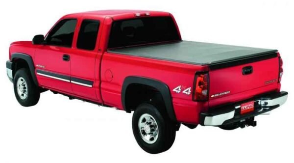Lund 07-13 Chevy Silverado 1500 (8ft. Bed) Genesis Tri-Fold Tonneau Cover - Black - Image 5