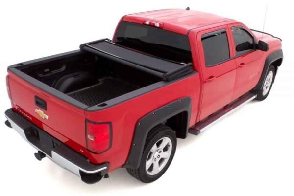 Lund 99-07 Chevy Silverado 1500 (6.5ft. Bed) Genesis Elite Tri-Fold Tonneau Cover - Black - Image 4