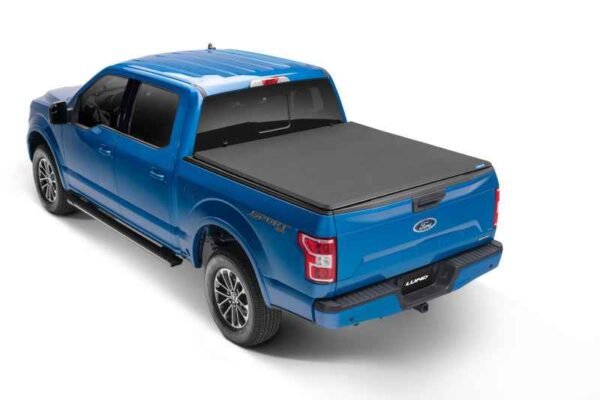 Lund 05-17 Nissan Frontier (5ft. Bed w/o Utility TRack) Genesis Elite Tri-Fold Tonneau Cover - Black - Image 2