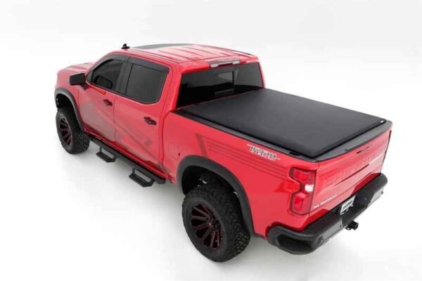 Lund 2019 Chevrolet Silverado 1500 (5.5ft. Bed) Genesis Elite Roll Up Tonneau Cover - Black - Image 3