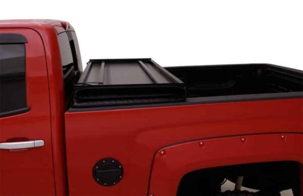 Lund 07-13 Chevy Silverado 1500 Fleetside (5.8ft. Bed) Hard Fold Tonneau Cover - Black - Image 7