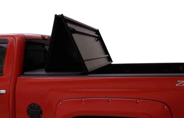 Lund 07-13 Chevy Silverado 1500 Fleetside (5.8ft. Bed) Hard Fold Tonneau Cover - Black - Image 8