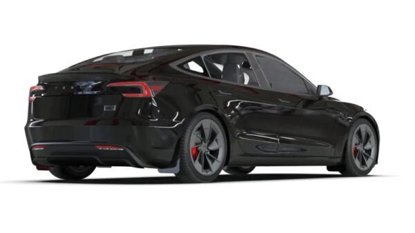Rally Armor 2024 Tesla Model 3 Highland Black UR Mud Flap Red Logo - Image 5