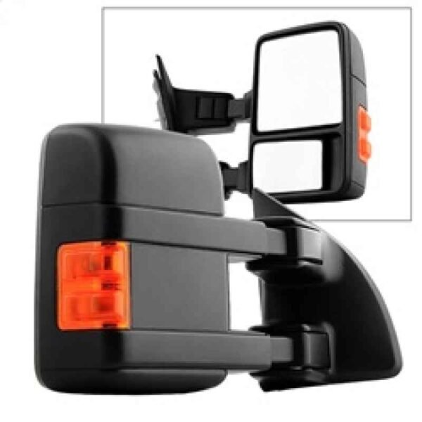 Xtune Ford Superduty 99-14 Manual Extendable Manual Adjust Mirror Amber- Right MIR-FDSD08S-MA-AM-R - Image 2