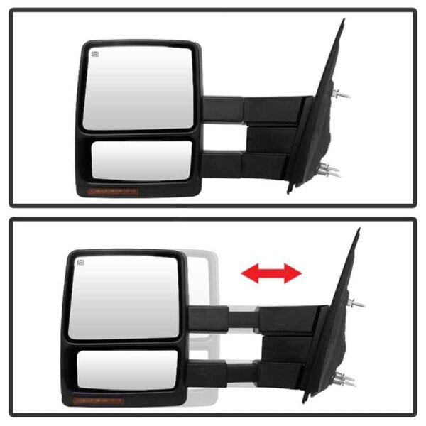 Xtune Ford F150 07-14 Power Heated Amber LED Signal Telescoping Mirror Left MIR-FF15007S-PWH-AM-L - Image 10