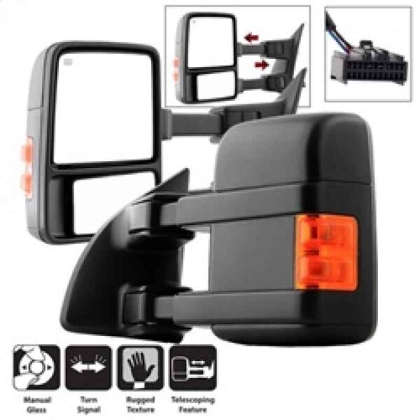 xTune 99-15 Ford SuperDuty L/R Manual Extendable - Manual Adjust Mirror MIR-FDSD08S-MA-AM-SET - Image 2