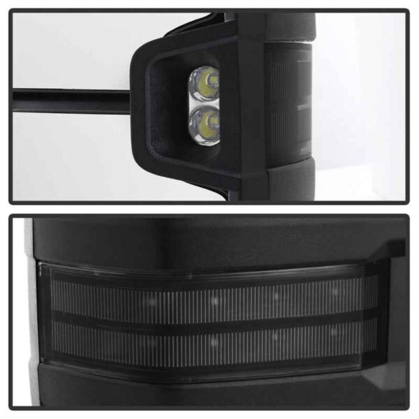 xTune Chevy Silverado 03-06 G2 Heated Smoke LED Signal Telescoping Mirrors MIR-CS03S-G2-PWH-SM-SET - Image 9
