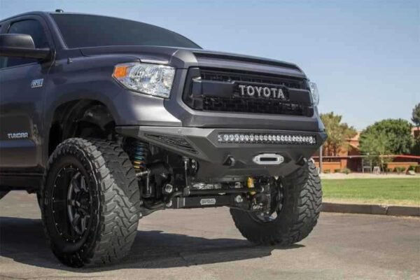 Addictive Desert Designs 14-18 Toyota Tundra Stealth Fighter Front Bumper w/Winch Mount & Sensors - Image 5