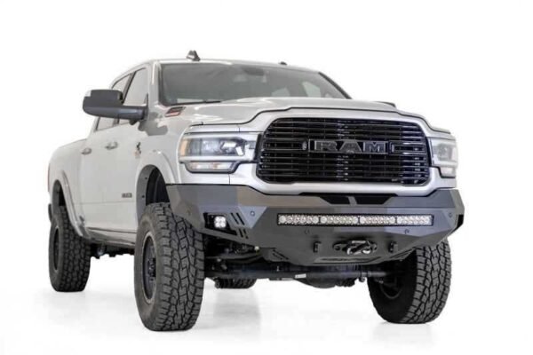 Addictive Desert Designs 19-20 RAM 2500/3500 Hammer Black Stealth Fighter Front Bumper - Image 2