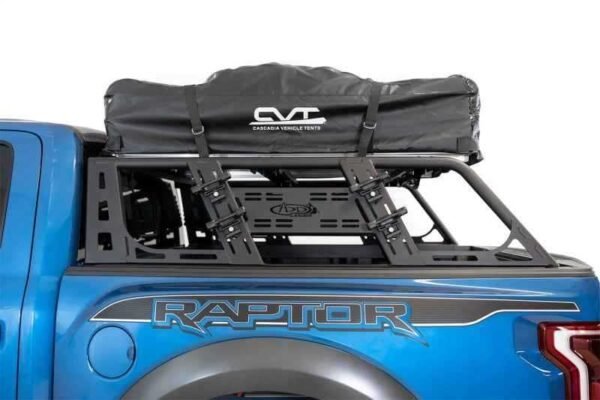Addictive Desert Designs 2015+ Ford F-150 Overlander Chase Rack w/ 3rd Brake Light - Hammer Black - Image 6