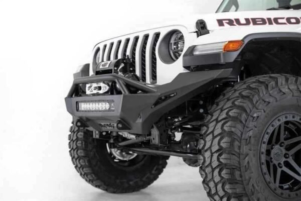 Addictive Desert Designs 2020 Jeep Gladiator JT Stealth Fighter Front Bump w/ Top Hoop & Winch Mount - Image 5