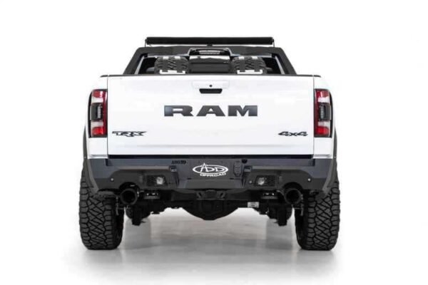 Addictive Desert Designs 2021 Dodge RAM 1500 TRX Stealth Fighter Rear Bumper - Hammer Black - Image 4