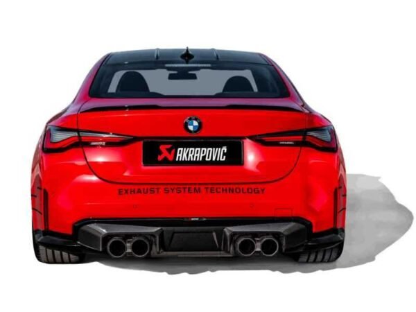 Akrapovic 21-22 BMW M3 (G80) / M4 (G82, G83) Rear Carbon Fiber Diffuser - High Gloss Black - Image 3