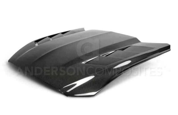 Anderson Composites 15-17 Ford Mustang Heat Extractor Double Sided Hood - Image 2