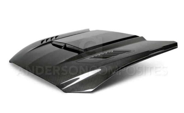 Anderson Composites 15-17 Ford Mustang Ram Air Double Sided Hood - Image 3