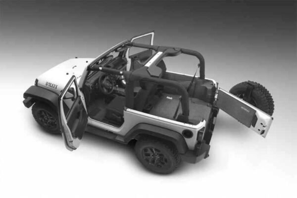 BedRug 07-10 Jeep JK 2Dr Front 3pc Floor Kit (Incl Heat Shields) - Image 2
