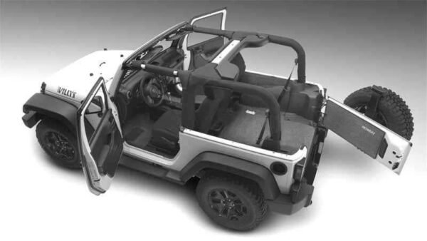 BedRug 2018+ Jeep JL 4 Door 6pc Rear Cargo Kit (w/ Gap Hider) - Image 3