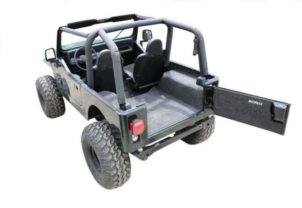 BedRug 81-86 Jeep CJ-7 Rear Kit w/o Gussets 4pc Cargo Kit (Incl Tailgate & Cargo Liner) - Image 3