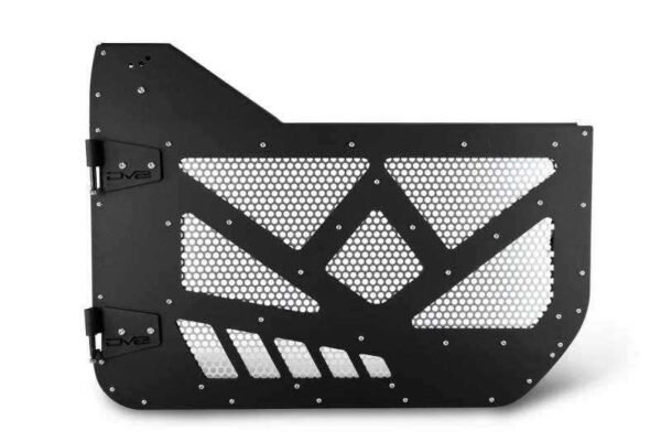 DV8 18-22 Jeep 4 Door JL/JT Aluminum Half Doors with Perforated Mesh Front - Image 2