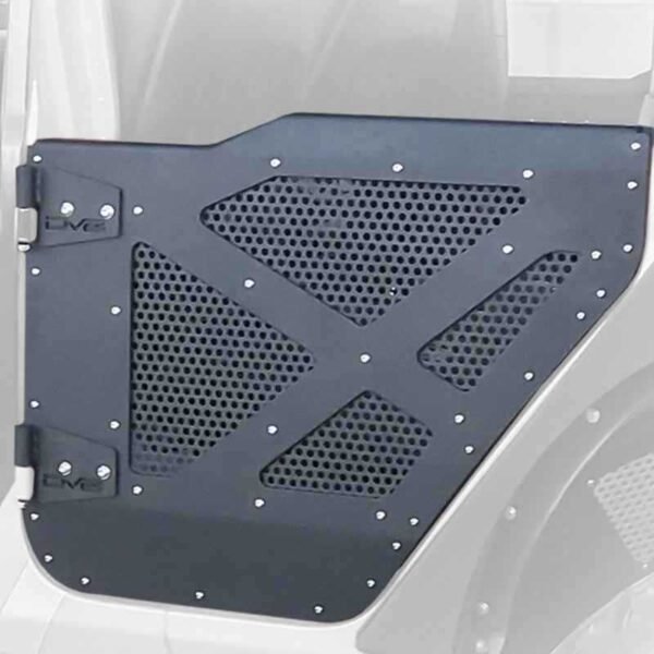 DV8 18-22 Jeep 4 Door JL/JT Aluminum Half Doors with Perforated Mesh Front - Image 9