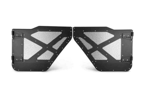 DV8 18-22 Jeep 4 Door JL/JT Aluminum Half Doors with Perforated Mesh Rear - Image 4