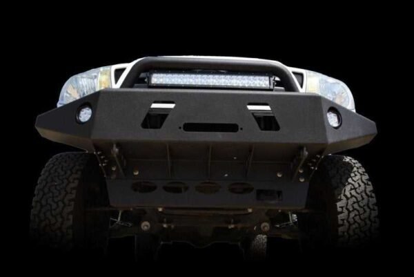 DV8 Offroad 05-15 Toyota Tacoma Front Bumper Winch Ready - Black Powdercoat - Image 3