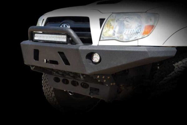 DV8 Offroad 05-15 Toyota Tacoma Front Bumper Winch Ready - Black Powdercoat - Image 5