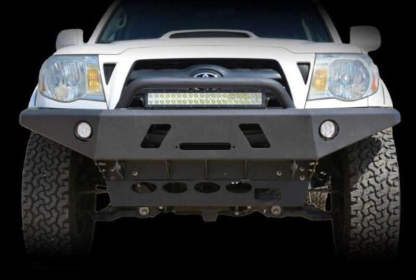 DV8 Offroad 05-15 Toyota Tacoma Front Bumper Winch Ready - Black Powdercoat - Image 6